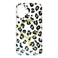 Силиконовый чехол Leopard Gold with Gold MagSafe для iPhone 16