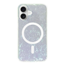 Силиконовый чехол "Мраморный Шелк" Fiolet with MagSafe для iPhone 16