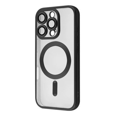 Силіконовий чохол Gold Side Black with MagSafe для iPhone 16 Pro Max