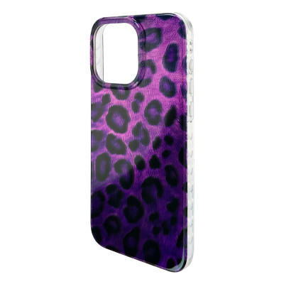 Силиконовый чехол Leopard Fiolet для iPhone 16 Pro