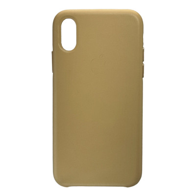Чехол Apple Leather Case Golden для iPhone X/Xs