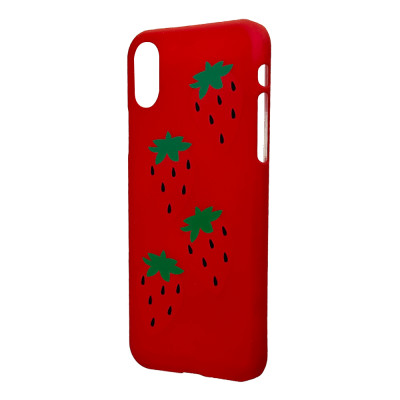 Чехол - накладка Strawberry Red для iPhone X/Xs