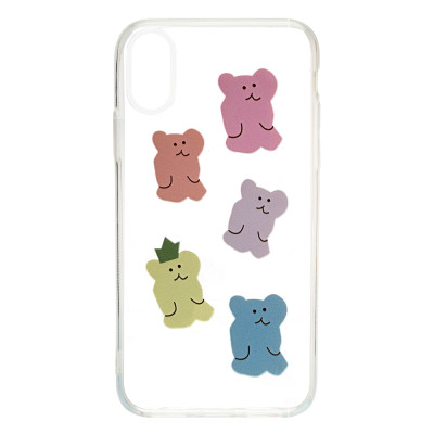 Прозрачный силиконовый чехол Bear для iPhone X/Xs
