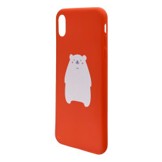 Силиконовый чехол Fat Bear Персик для iPhone XsMax