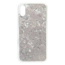 Силиконовый чехол "Мраморный Шелк" Pink для iPhone X