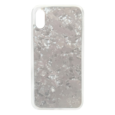 Силиконовый чехол "Мраморный Шелк" Pink для iPhone X