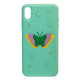 Шкіряний чохол Raigor Inverse Mint Butterfly для iPhone Xs