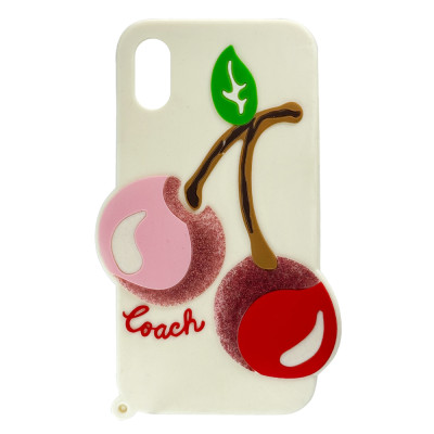Силіконовий чохол 3D Cream Cherry для iPhone Xs