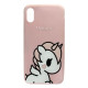 Силиконовый чехол 3D Pink Unicorn для iPhone XsMax