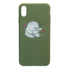 Силиконовый чехол Bear Write Letter для iPhone XsMax