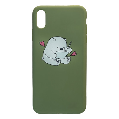 Силіконовий чохол Bear Write Letter для iPhone XsMax