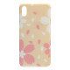 Силиконовый чехол IMD "Pink Flowers" Light Pink для iPhone XsMax