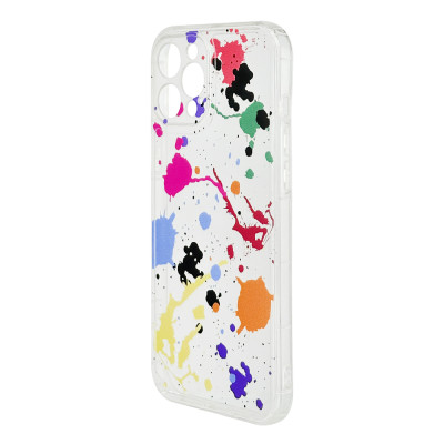 Силиконовый чехол IMD Кляксы для iPhone 12 Pro Max