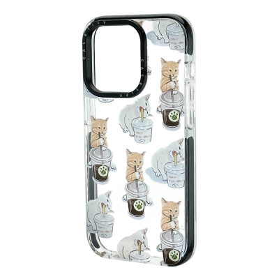 Силіконовий чохол Casetify Coffee Cats для iPhone 14 Pro