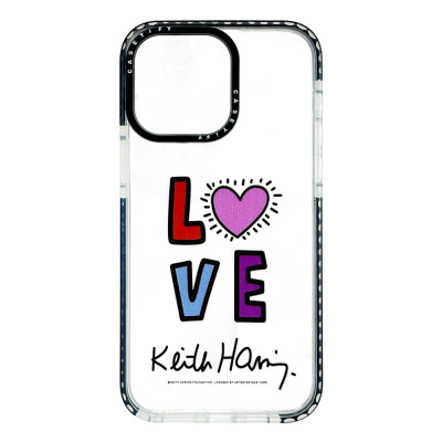Силиконовый чехол Casetify Love by Keith Haring для iPhone 14 Plus/15 Plus