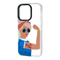 Силіконовий чохол Casetify Strong Girl для iPhone 15