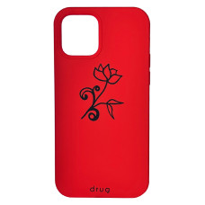 Силіконовий чохол drug Black Flower Red для iPhone 12 Pro