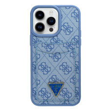 Силіконовий чохол "Guess" Triangle Light Blue для iPhone 15 Pro