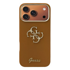 Кожаный чехол "Guess" G4 Orange для iPhone 17 Pro