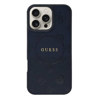 Силіконовий чохол "Guess" Cirkle Blue with MagSafe для iPhone 16 Pro Max Силіконовий чохол "Guess" Cirkle Blue with MagSafe для iPhone 16 Pro Max