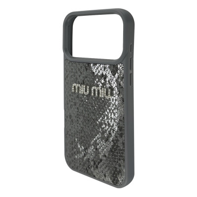Силиконовый чехол "MIU MIU" Grey Snake для iPhone 17 Pro