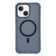 Силіконовий чохол FULL Matt Case Blue with MagSafe для iPhone 15