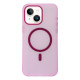 Силіконовий чохол FULL Matt Case Pink with MagSafe для iPhone 15