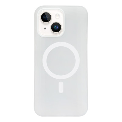 Силиконовый чехол FULL Matt Case White with MagSafe для iPhone 15