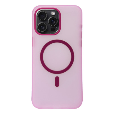 Силіконовий чохол FULL Matt Case Pink with MagSafe для iPhone 16 Pro Max Силіконовий чохол FULL Matt Case Pink with MagSafe для iPhone 16 Pro Max
