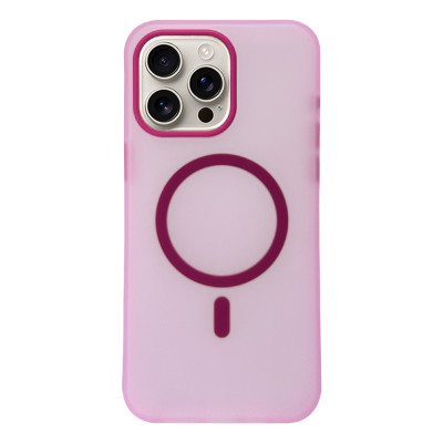 Силіконовий чохол FULL Matt Case Pink with MagSafe для iPhone 16 Pro Max Силіконовий чохол FULL Matt Case Pink with MagSafe для iPhone 16 Pro Max