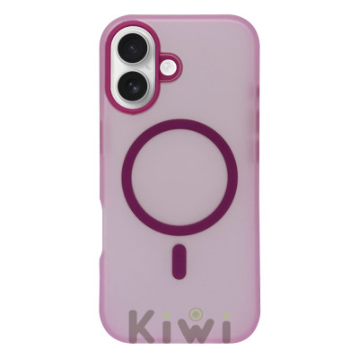 Силиконовый чехол FULL Matt Case Pink with MagSafe для iPhone 16 Plus