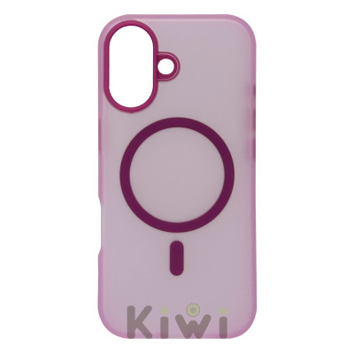 Силиконовый чехол FULL Matt Case Pink with MagSafe для iPhone 16 Plus