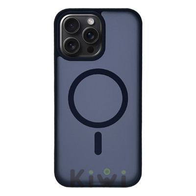 Силіконовий чохол Matt Case Blue with MagSafe для iPhone 16 Pro
