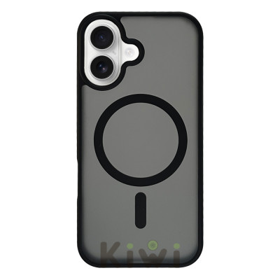 Силіконовий чохол Matt Case Black with MagSafe для iPhone 16