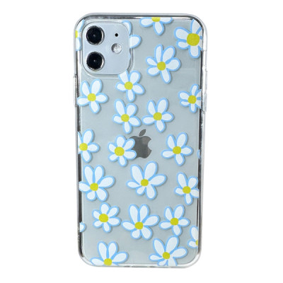 Силіконовий чохол Біло-Блакитні Ромашки для iPhone 11