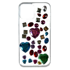 Силиконовый чехол Сердца Стразы для iPhone 11 Pro Max