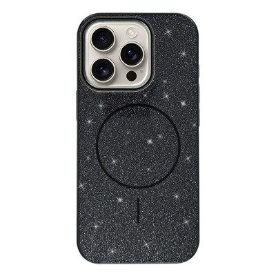 Силиконовый чехол Mega Brilliance Black with MagSafe для iPhone 16 Pro Max