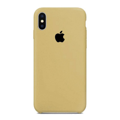 Чехол Silicon Case Gold для iPhone X