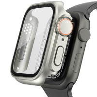 Чехол-накладка ULTRA GLASS для Apple Watch 45мм Silver