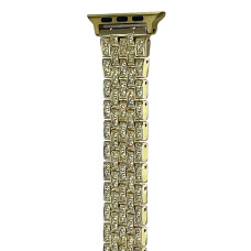 Металлический ремешок Full Diamond Gold для Apple Watch 42/44/45/49мм