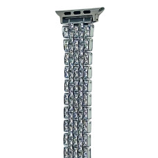 Металлический ремешок Full Diamond Silver для Apple Watch 42/44/45/49мм