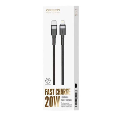 Кабель Orsen by Eloop Lightning USB to Type-C S51 1m.