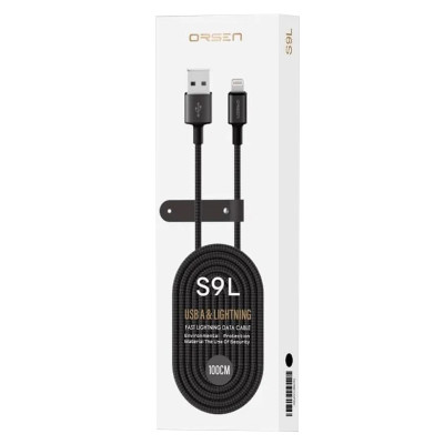 Кабель Orsen by Eloop S9L USB to Lightning 3A 1m.